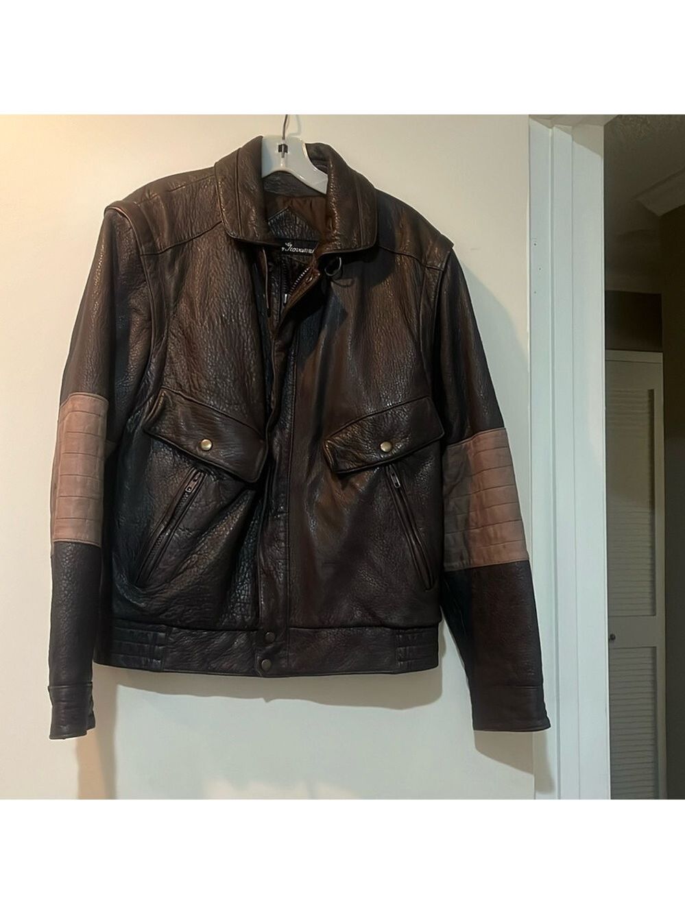 Bruno Giovanni Lambskin Bomber Biker Jacket